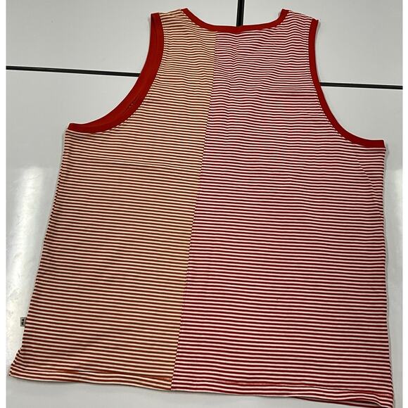 Free Assembly Men's XXXL Tank Top Off Set Strip Fall Orange & Cinnabar Colors - Picture 2 of 8